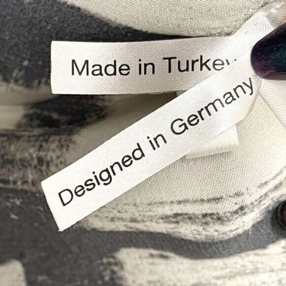 RISONA Semi-Sheer Check Lantern Midi Dress M - Picture 9 of 10